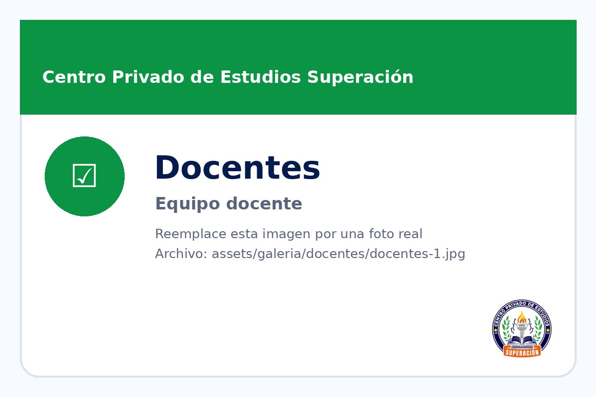 Fotografía de docentes del Centro Privado de Estudios Superación